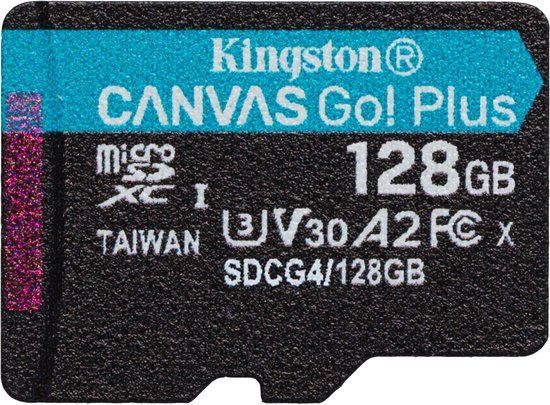 Kingston Technology 128GB microSDXC Canvas Go! Plus Gen4 200R A2 U3