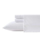 Laura Ashley - Lakenset, ademend katoenen percal beddengoed met bijpassende kussenslopen, zachte woondecoratie (callop white, full)