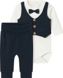 Set Romper Dark Sapphire Uni Épaule dénudée Manches longues 95% Coton, 5% Élasthanne Taille 56