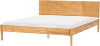 Beliani FLAVIGNAC Tweepersoonsbed Lichtbruin 180 x 200 cm Grenenhout