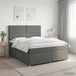 Maison Exclusive - Lit boxspring avec matelas gris foncé 140 x 200 cm tissu