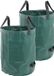 Pro Garden Tuinafvalzak - 2x - opvouwbaar - groot formaat - groen - 125 liter