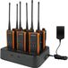 Retevis C65B talkie-walkie longue portée, radio étanche (IP67), avec chargeur 6 voies, fonction d'appel de groupe, radio portable pour la construction