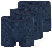 Schiesser Heren Retro Short / Pant 3 Pack Cotton Casual Cotton Donkerblauw