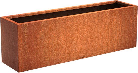 Intergard Cortenstaal plantenbak bloembak rechthoek 120x40x40cm