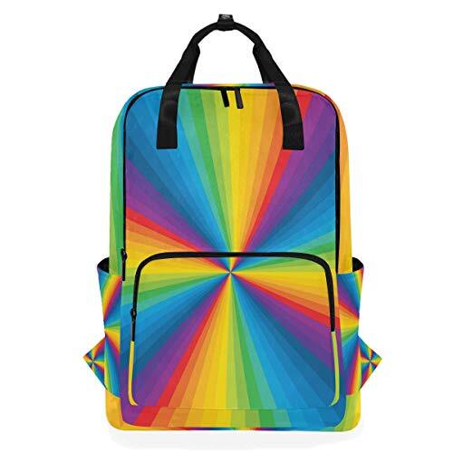 MONTOJ Travel Rugzak Abstract Vortical Rainbow School Rugzak