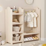 MODFU Kindergarderobe Met Kledingroede En 4 Open Planken - Staand - MDF - Naturel - 110 X 39 X 110 Cm