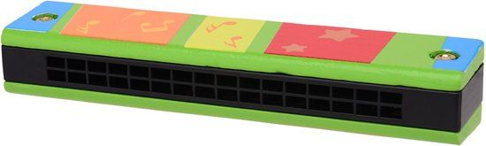 Houten Mondharmonica voor Kinderen - Groen