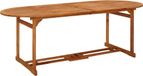 Acacia Table de jardin massif 220x90x75 cm