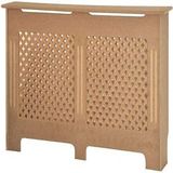 Vida Designs Oxford Radiatorombouw - Groot - Traditioneel kruispatroonontwerp voor optimale warmtecirculatie - H82xW152xD19cm - Ongeschilderde MDF-kast Ideaal voor woonkamer en gang