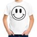 Bellatio Decorations Verkleed shirt jongens - Smile / Emoticon - wit - carnaval - feestkleding voor kinderen 158/164
