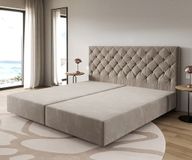 DELIFE Boxspring frame Dream-Groot microvezel beige 200x200 cm