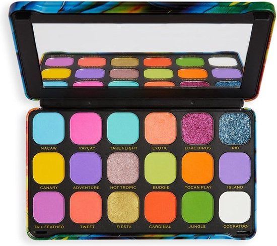 Makeup Revolution Forever Flawless Bird of Paradise Eyeshadow Palette - 18 Colors - 19.8g