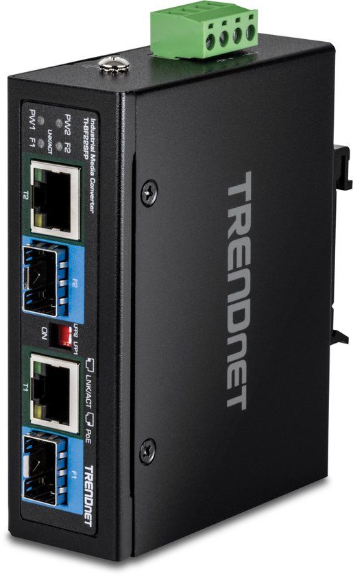 Trendnet TI-BF22SFP netwerk media converter 1000 Mbit/s Zwart