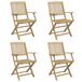 VidaXL Chaise de jardin acacia 4 pièces