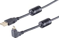 1x 1aTTack.de 1 x USB-A, Micro-B, 2.0, 90° bovenaan, 1 m