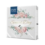 PAW - Papieren Servetten 3-laags (33 x 33 cm) I 20 Stuks I Perfect voor Verjaardagen, Feesten, Bruiloften, Communie en Vieringen I Tafeldecoratie, Kleurrijke Papieren Servetten I Prachtige Compositie