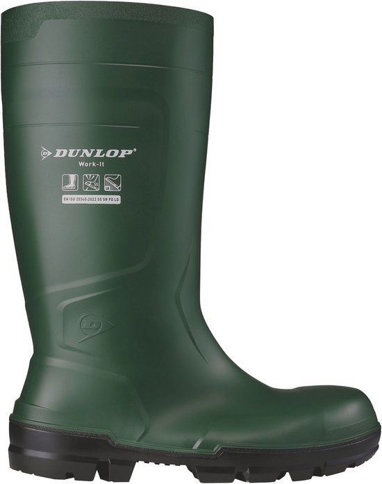 Dunlop Work It S5 PVC Groen Werklaars Kniehoogte Maat 40