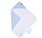 Childhome Badcape met Washandje - Flower Collection - Wit/Blauw - 80x80 cm