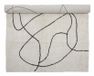 Bloomingville Viga Tapis de sol Rectangulaire Coton, Polyester, Viscose Noir, Blanc 1200 x 1800 mm