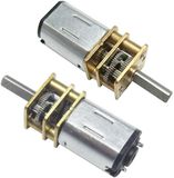 Bol Moteur CC compact - Moteur à engrenages miniature - Projets robotiques - Boîtier d'engrenages en métal - 2 pièces 6V 200 tr/min - Argent