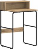 vidaXL Bureau met opslag Artisanaal eiken 60 x 50 x 91 cm