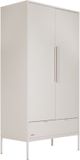 Kidsmill Amy Kledingkast 2-Deurs Oatmeal - Baby Kledingkast - 100x55x200 cm - Oatmeal