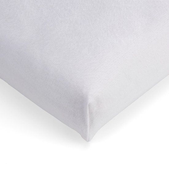 Molton hoeslaken ledikant - 60x120 cm - Wit - 100% Katoen