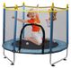 Icecat Trampoline enfant bleu - Trampoline 140 cm - Filet de sécurité - Panier de basket - Intérieur et extérieur