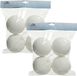 Merkloos / Sans marque Kaemingk Decoris sneeuwballen / sneeuwbollen - 8x stuks - wit - kunststof - 10 cm