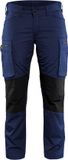 Blåkläder Blaklader Dames Service werkbroek Stretch 7159-1845 - Marineblauw/Zwart - C32