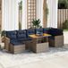 Maison Exclusive - Ensemble de meubles de jardin 8 pièces avec canapé et coussins, gris, en polyrotin