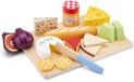 New Woet® Houten Speelgoed Kaasplankje - Speelset Snijplank, Kaas, Brood, Vijg & Crackers - FSC - Educatief Speelgoedeten - Snijset Rollenspel Keukenspeelgoed - Vanaf 2 Jaar