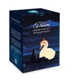 Nachtlampje paladin pharma Sweet Dreams Siliconen Nachtlampje voor Kinderen - Zwaan - Opladen met USB TypeC - Verander tot 7 kleuren