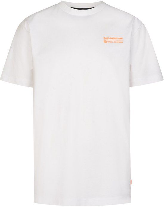 Petrol Industries Jongens Jersey T-shirt met print Valle - Wit - Maat 176