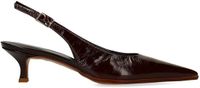 Manfield Dames Bruine Lakleren Slingbacks Maat 42