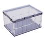TUKA-i-AKUT TKD8640 Opvouwbare opbergdozen met deksel, stapelbaar, opvouwbaar, stabiele stapelkisten met handgreep, stapelcontainer, organizer, vouwdozen, stapelboxen, transparant, 2 x 55 l TKD8640