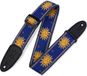Levys Leathers MPJG-SUN-BLU geweven gitaarband met print - blauw met zon