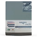 Setex - Fijn flanellen laken met elastiek, behaaglijk zacht, flanel hoeslaken van 100% katoen met elastiek rondom, beddengoed het hele jaar door, laken 140 x 200 cm, donker jade