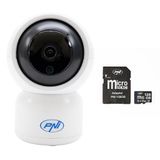 PNI IP390T 1080P videobewakingscamera pakket met PTZ WiFi H264 + microSD-geheugenkaart 128 GB met SD-adapter