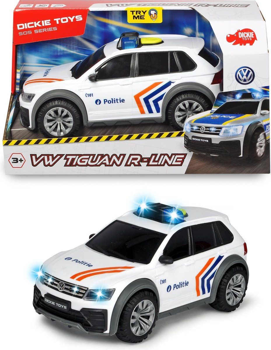 Dickie VW Tiguan R-Line Belgie - Politiewagen - 2021 - Kunststof - Meerkleurig