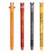 EBERHARD FABER - Uitwisbare rollerpen Animal Erase It | Uil, ree, wasbeer en leeuw, 4 gelpennen blauw 0,7 mm
