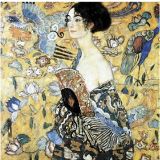 Michèle Wilson Puzzle en bois découpé à la main - Klimt : La Dame à l'éventail - 200 à 499 pièces