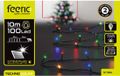 Feeric lights & Christmas Feeric lights Kerstverlichting - gekleurd - 10 m - 100 leds - zwart snoer - op zonne-energie