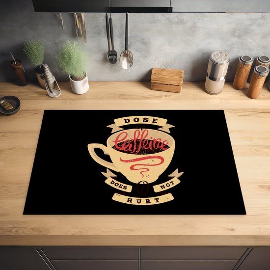 KitchenYeah® Inductie beschermer 76x51.5 cm - Koffie - Vintage