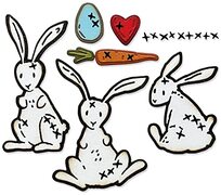 Sizzix Thinlits stansset 15 stuks Bunny Stitch van Tim Holtz, 666293