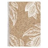 Clairefontaine 83544C - Genaaid notitieboek - cacaoschaalpapier kaft - A4 21x29,7cm - 148 gelinieerde pagina's met marge - 90g ivoor papier - Jeans&Cocoa Collectie - 3 Visuals -willekeurige levering