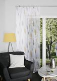 41462 Paolo 41462 plooibandsjaal, transparant, bedrukt | (geel, 145 x 140 cm)