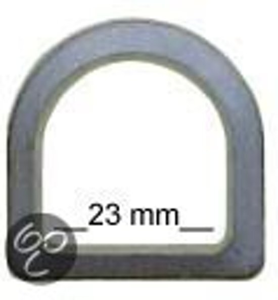 Campking D-ring 23 mm aluminium zak 5 stuks