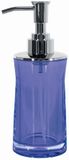 Spirella Sydney Zeepdispenser – Acryl Zeephouder – Transparant met Paars Accent